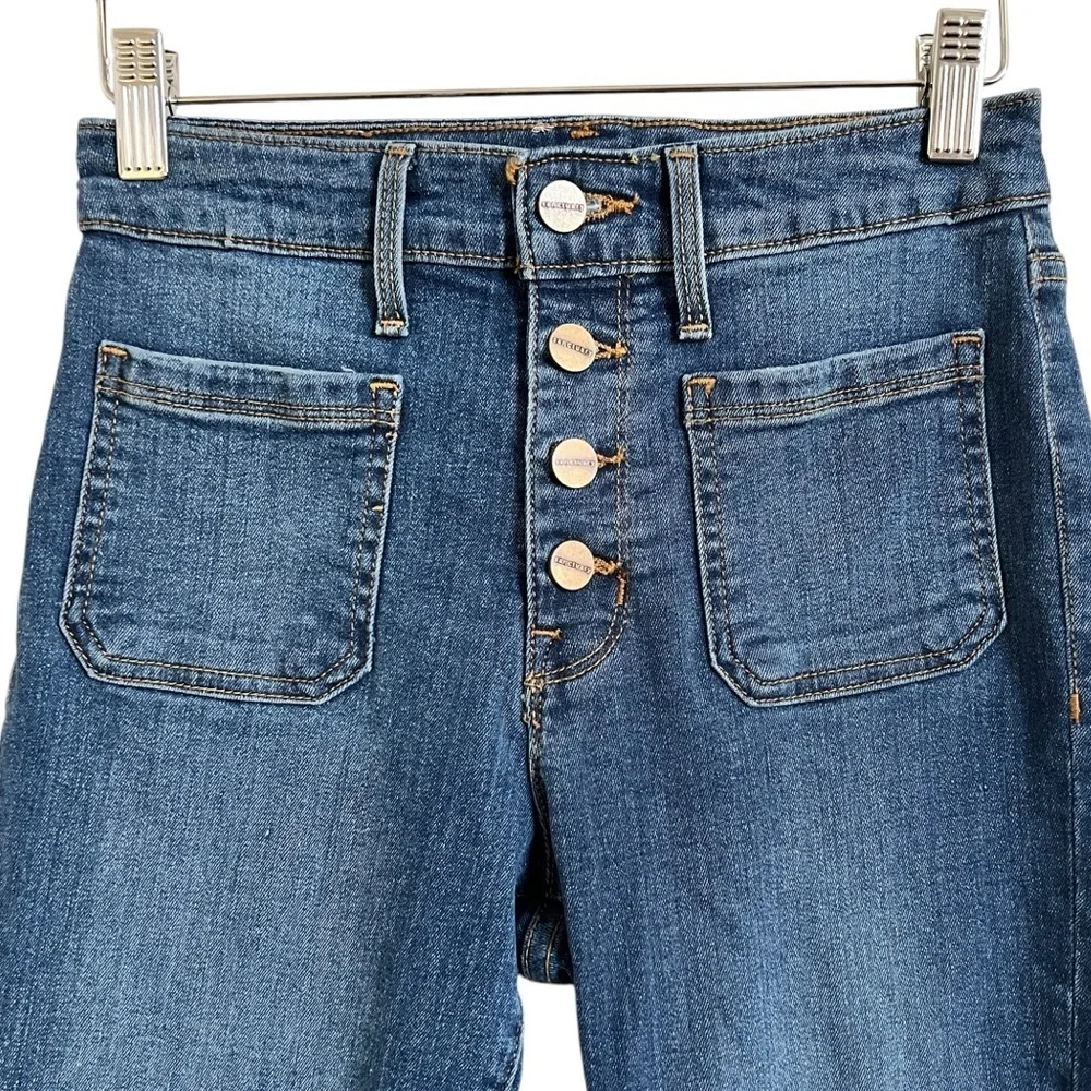 Sanctuary Retro Denim Button Fly Demi Bootcut Jeans Blue Size 25
